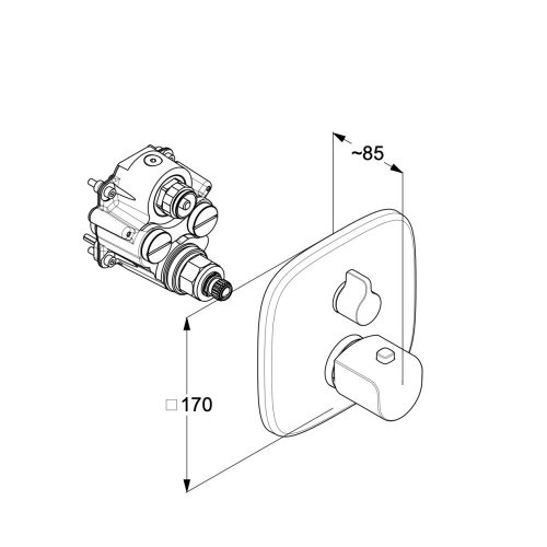Kludi Ameo termosztátos kád és zuhany csaptelep króm