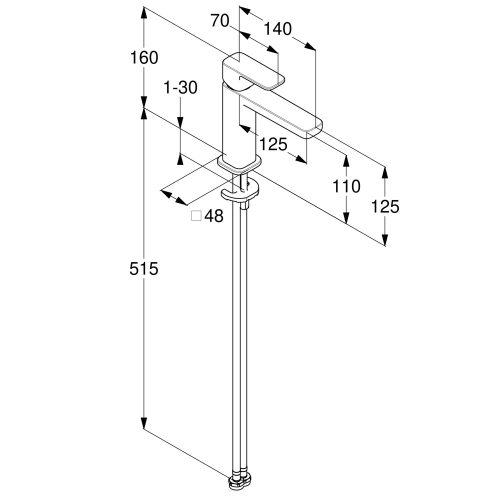 Kludi Renon mosdócsaptelep 110 leeresztő nélkül króm