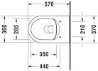 Duravit ME by Starck Öblítőperem nélküli Duravit Rimless® fali WC-szett