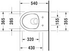 Duravit No.1 Perem nélküli Rimless fali WC-szett