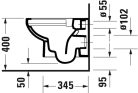 Duravit No.1 Perem nélküli Rimless fali WC-szett Kompakt