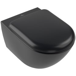   Villeroy & Boch Antao Perem nélküli fali wc 370 x 560 mm Pure Black CeramicPlus