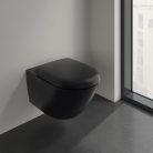 Villeroy & Boch Antao Perem nélküli fali wc 370 x 560 mm Pure Black CeramicPlus