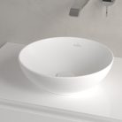 Villeroy & Boch Loop & Friends Pultra ültethető mosdókagyló kerek 380 mm Stone White túlfolyóval