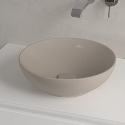   Villeroy & Boch Loop & Friends Pultra ültethető mosdókagyló kerek 380 mm Almond túlfolyó nélkül