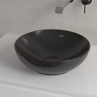 Villeroy & Boch Loop & Friends Pultra ültethető mosdókagyló kerek 380 mm Pure Black túlfolyó nélkül