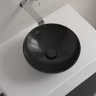 Villeroy & Boch Loop & Friends Pultra ültethető mosdókagyló kerek 380 mm Pure Black túlfolyó nélkül