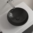 Villeroy & Boch Loop & Friends Pultra ültethető mosdókagyló kerek 420 mm Pure Black túlfolyóval