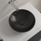 Villeroy & Boch Loop & Friends Pultra ültethető mosdókagyló kerek 420 mm Pure Black túlfolyóval