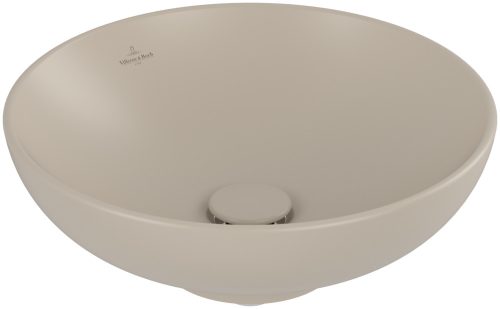 Villeroy & Boch Loop & Friends Pultra ültethető mosdókagyló kerek 420 mm Almond túlfolyó nélkül