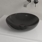 Villeroy & Boch Loop & Friends Pultra ültethető mosdókagyló kerek 420 mm Pure Black túlfolyó nélkül