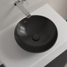 Villeroy & Boch Loop & Friends Pultra ültethető mosdókagyló kerek 420 mm Pure Black túlfolyó nélkül