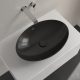 Villeroy & Boch Loop & Friends Pultra ültethető mosdókagyló ovális 560 mm Pure Black túlfolyóval