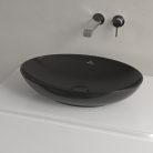 Villeroy & Boch Loop & Friends Pultra ültethető mosdókagyló ovális 560 mm Pure Black túlfolyó nélkül
