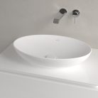 Villeroy & Boch Loop & Friends Pultra ültethető mosdókagyló ovális 560 mm Stone White  túlfolyó nélkül