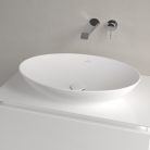 Villeroy & Boch Loop & Friends Pultra ültethető mosdókagyló ovális 620 mm Stone White túlfolyóval