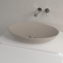   Villeroy & Boch Loop & Friends Pultra ültethető mosdókagyló ovális 620 mm Almond  túlfolyó nélkül