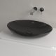 Villeroy & Boch Loop & Friends Pultra ültethető mosdókagyló ovális 620 mm Pure Black túlfolyó nélkül