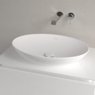 Villeroy & Boch Loop & Friends Pultra ültethető mosdókagyló ovális 620 mm Stone White túlfolyó nélkül