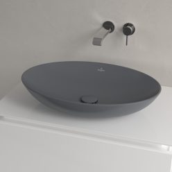  Villeroy & Boch Loop & Friends Pultra ültethető mosdókagyló ovális 620 mm Grafit  túlfolyó nélkül