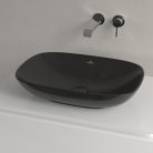 Villeroy & Boch Loop & Friends Pultra ültethető mosdókagyló szögletes 560 mm Pure Black túlfolyóval