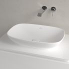 Villeroy & Boch Loop & Friends Pultra ültethető mosdókagyló szögletes 560 mm Stone White túlfolyóval