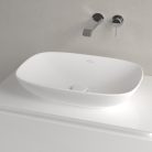 Villeroy & Boch Loop & Friends Pultra ültethető mosdókagyló szögletes 560 mm Stone White túlfolyó nélkül