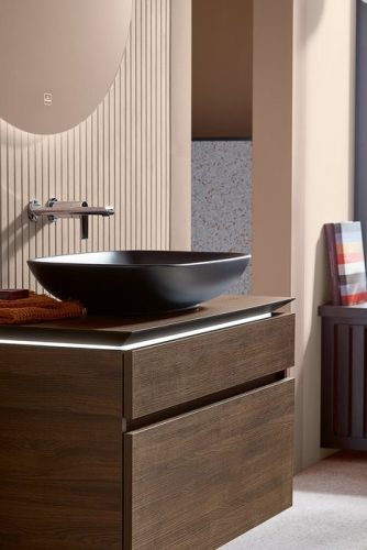 Villeroy & Boch Loop & Friends Pultra ültethető mosdókagyló szögletes 620 mm Pure Black túlfolyóval