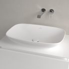 Villeroy & Boch Loop & Friends Pultra ültethető mosdókagyló szögletes 620 mm Stone White túlfolyóval