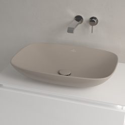   Villeroy & Boch Loop & Friends Pultra ültethető mosdókagyló szögletes 620 mm Almond túlfolyó nélkül