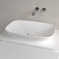   Villeroy & Boch Loop & Friends Pultra ültethető mosdókagyló szögletes 620 mm Stone White túlfolyó nélkül