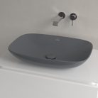 Villeroy & Boch Loop & Friends Pultra ültethető mosdókagyló szögletes 620 mm Grafit túlfolyó nélkül