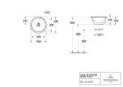 Villeroy & Boch Loop & Friends Beépíthető mosdókagyló kerek 390 mm túlfolyó nélkül