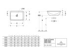 Villeroy & Boch Loop & Friends Beépíthető mosdókagyló szögletes 510 mm túlfolyó nélkül