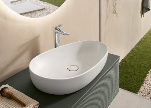 Villeroy & Boch Antao Pultra ültethető mosdókagyló 650 x 400 mm Stone White CeramicPlus