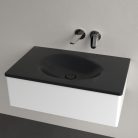 Villeroy & Boch Antao Bútoros mosdókagyló csaplyukfurat nélkül 800 x 500 mm Pure Black CeramicPlus