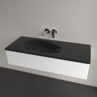 Villeroy & Boch Antao Bútoros mosdókagyló csaplyukfurat nélkül 1200 x 500 mm Pure Black CeramicPlus