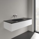 Villeroy & Boch Antao Bútoros mosdókagyló csaplyukfurat nélkül 1200 x 500 mm Pure Black CeramicPlus