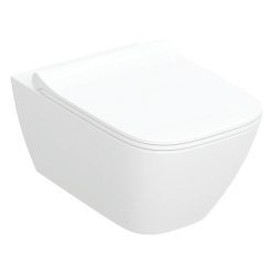   Geberit Smyle Square fali WC mélyöblítésű készlet zárt forma Rimfree WC-ülőkével sandwich kivitelű