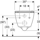 Geberit Smyle Square fali WC mélyöblítésű készlet zárt forma Rimfree WC-ülőkével sandwich kivitelű