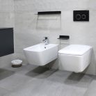 Geberit iCon Square fali WC mélyöblítésű készlet zárt forma Rimfree WC-ülőkével