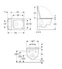 Geberit iCon Square fali WC mélyöblítésű készlet zárt forma Rimfree WC-ülőkével