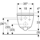 Geberit iCon fali WC mélyöblítésű készlet zárt forma Rimfree WC-ülőkével