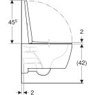 Geberit iCon fali WC mélyöblítésű készlet zárt forma Rimfree WC-ülőkével