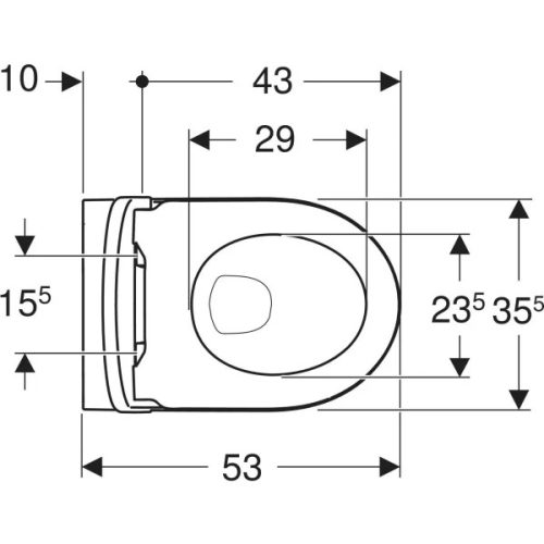 Geberit iCon fali WC mélyöblítésű készlet zárt forma Rimfree WC-ülőkével