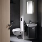 Geberit Selnova fali WC mélyöblítésű készlet Premium részben zárt forma Rimfree WC-ülőkével