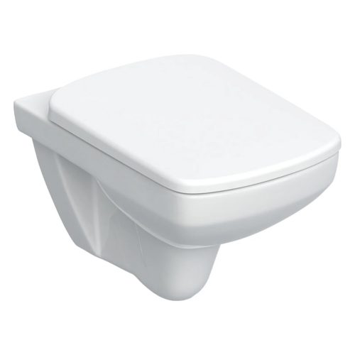 Geberit Selnova Square fali WC mélyöblítésű készlet Rimfree WC-ülőkével