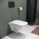 Geberit Selnova Square fali WC mélyöblítésű készlet Rimfree WC-ülőkével