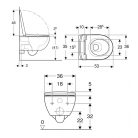 Geberit Selnova fali WC mélyöblítésű készlet Premium zárt forma Rimfree WC-ülőkével