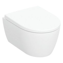   Geberit iCon fali WC mélyöblítésű készlet rövidített kivitel zárt forma Rimfree WC-ülőke